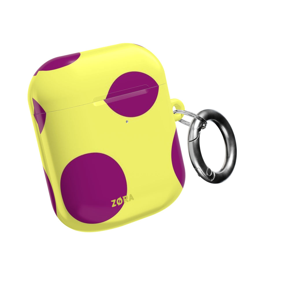 Yellow & Purple Polka Dot