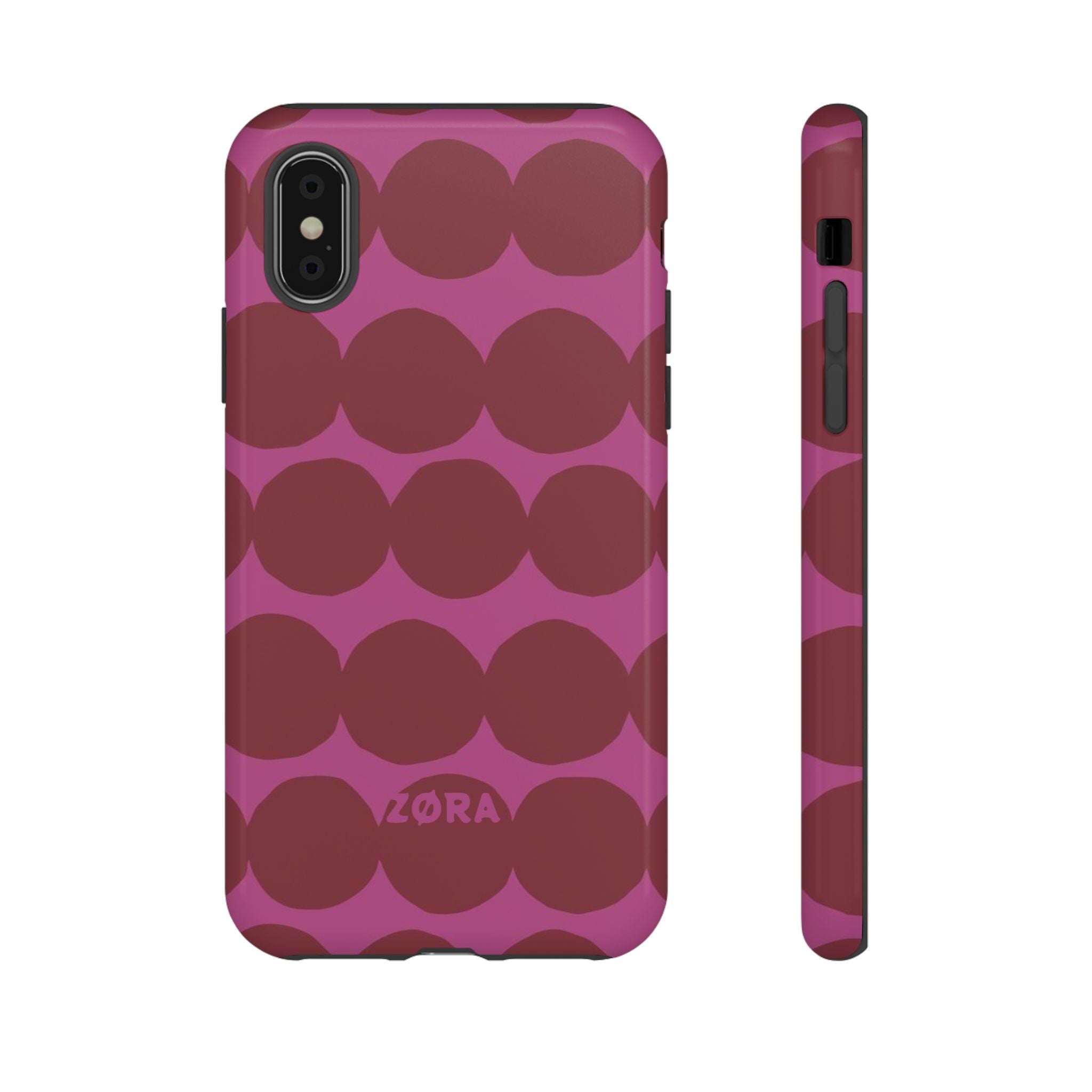 Pink & Burgundy Retro Dot