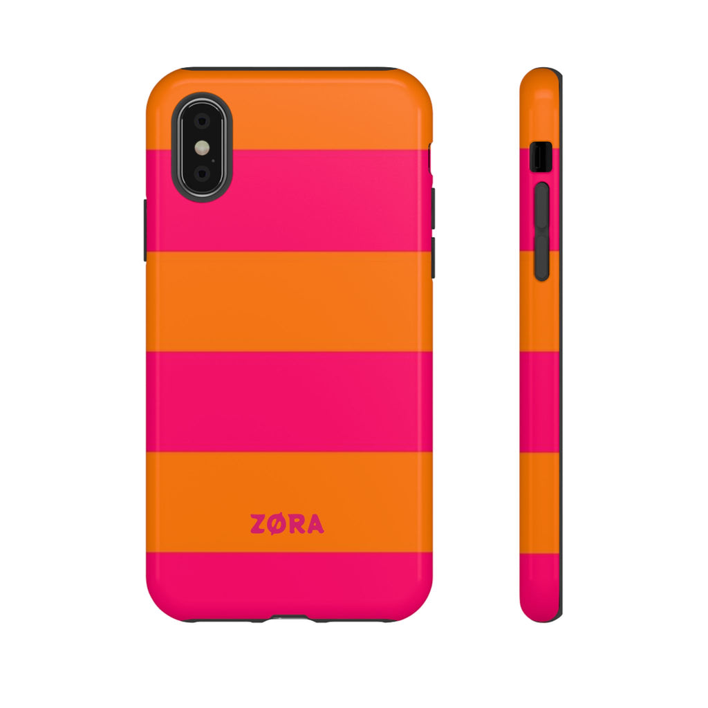 Bold Pink & Orange Striped