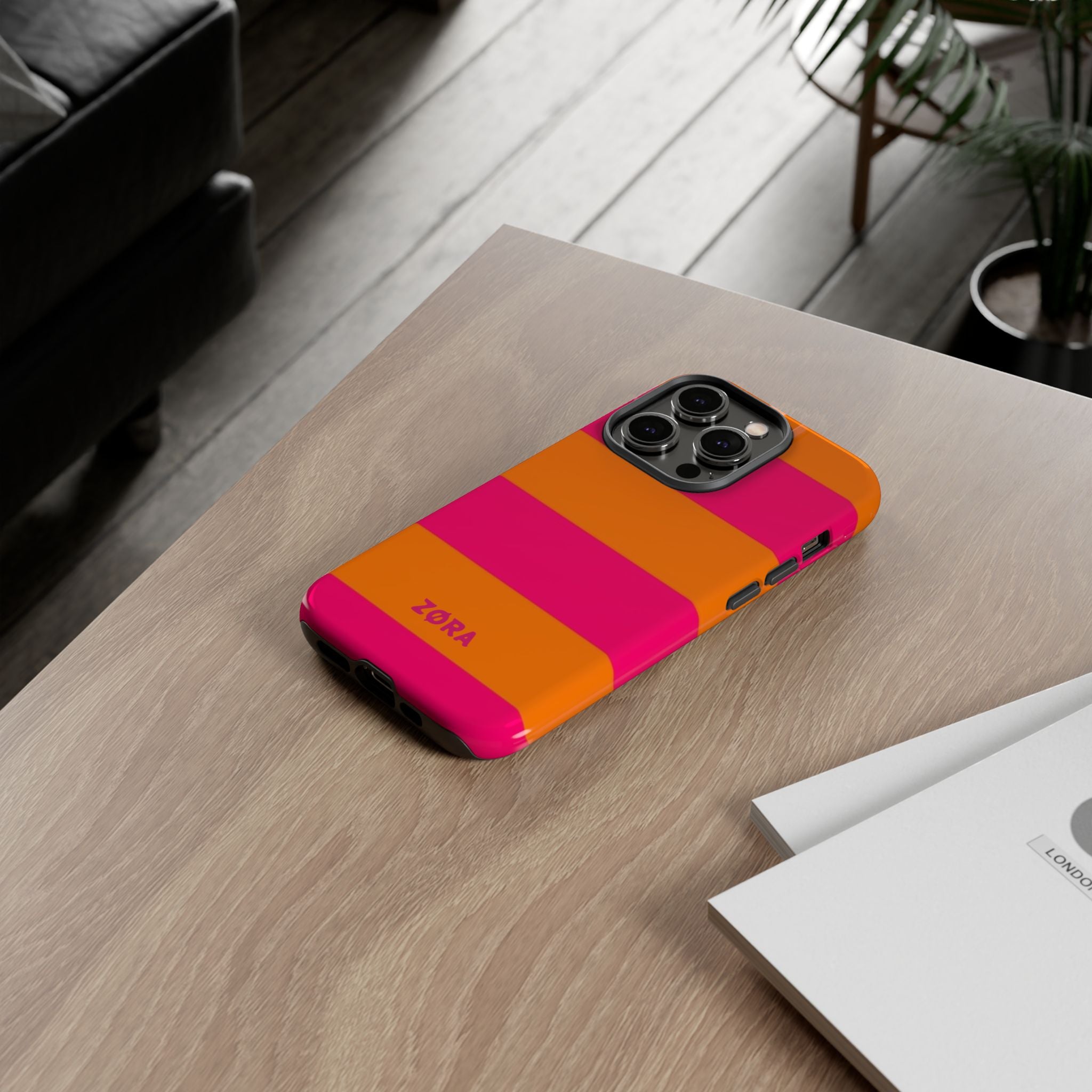 Bold Pink & Orange Striped
