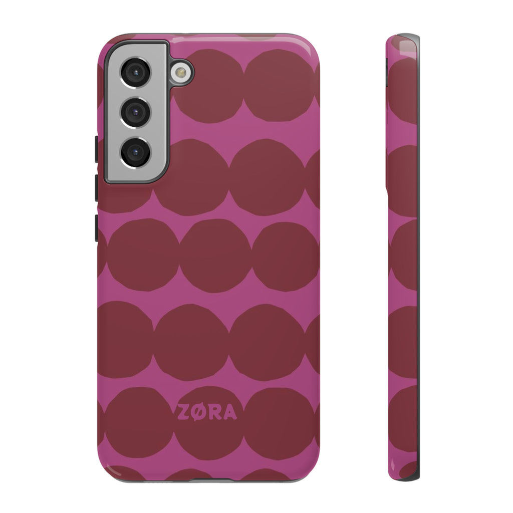 Pink & Burgundy Retro Dot