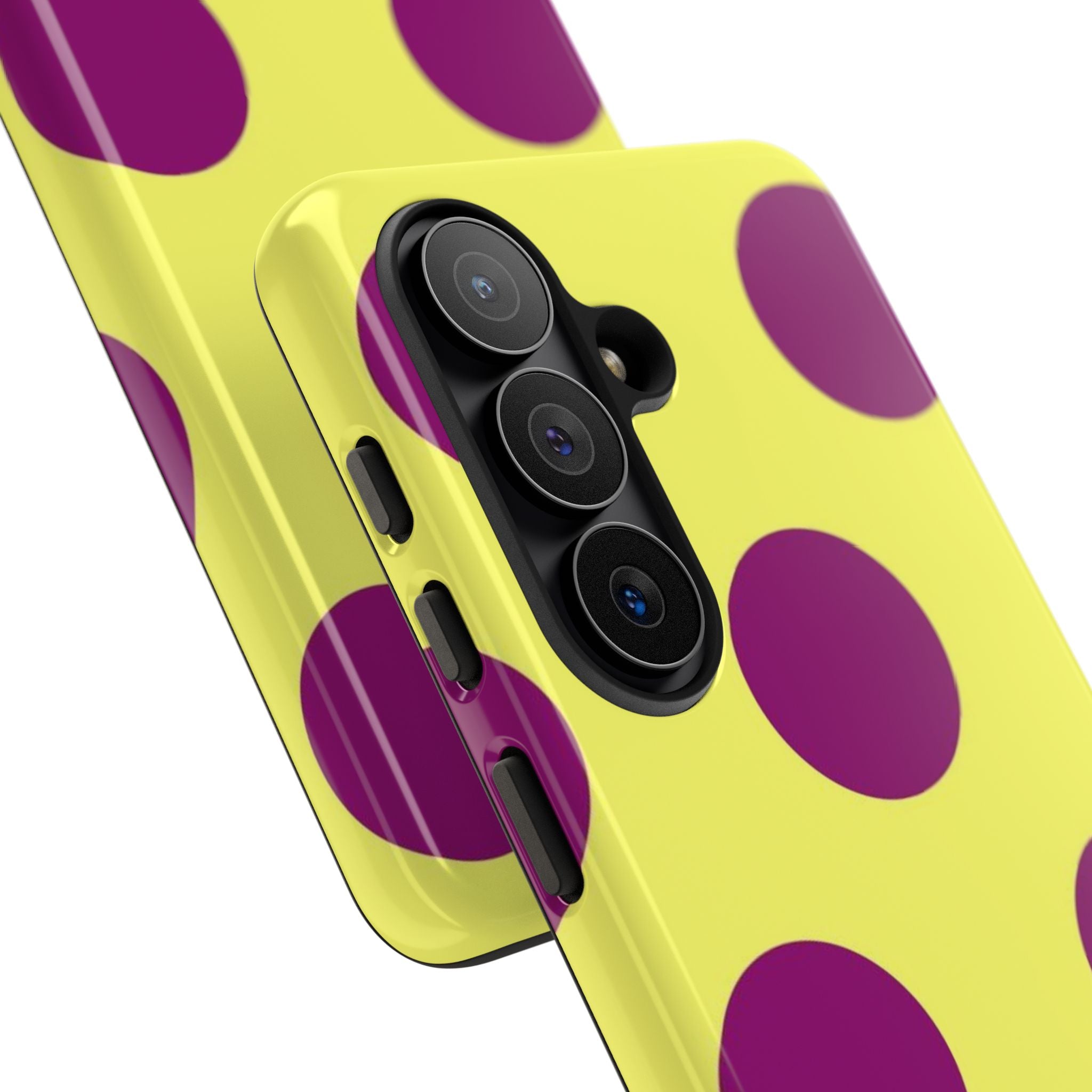 Yellow & Purple Polka Dot