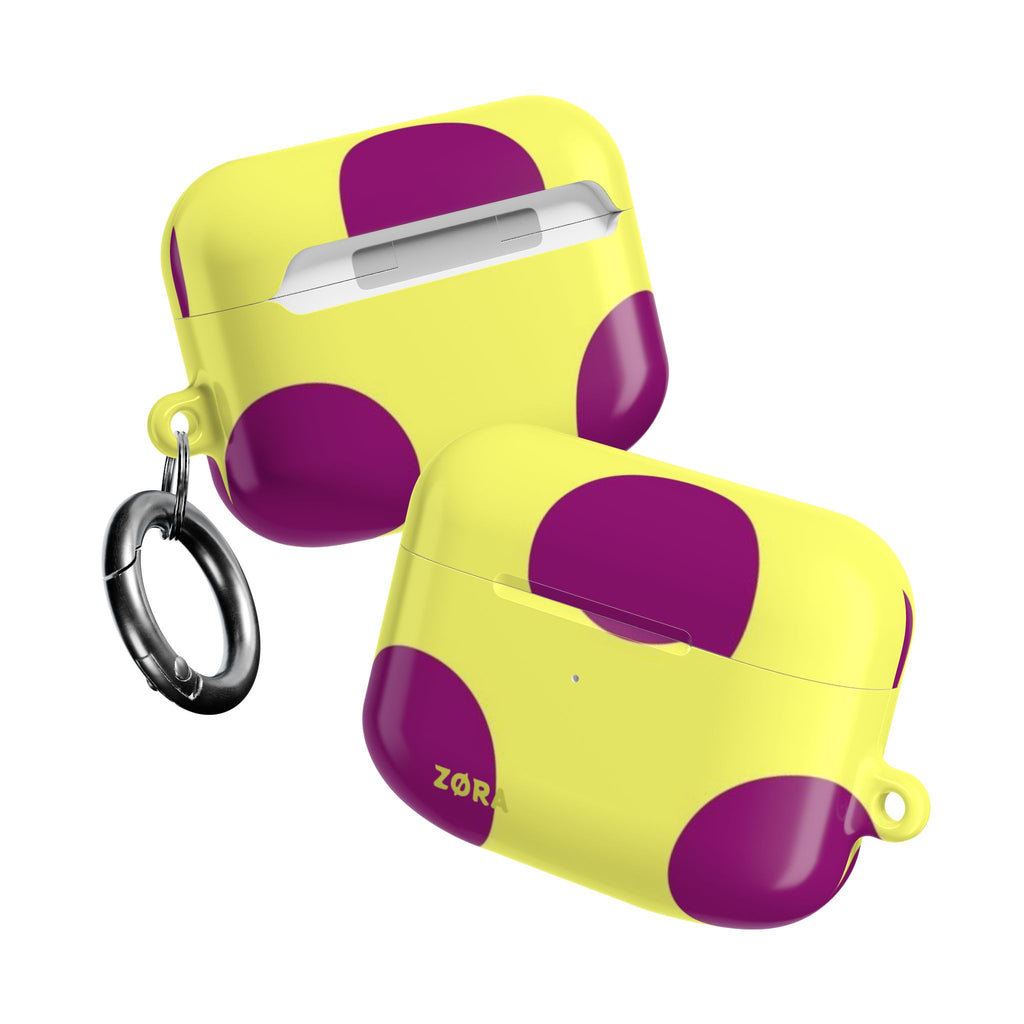Yellow & Purple Polka Dot