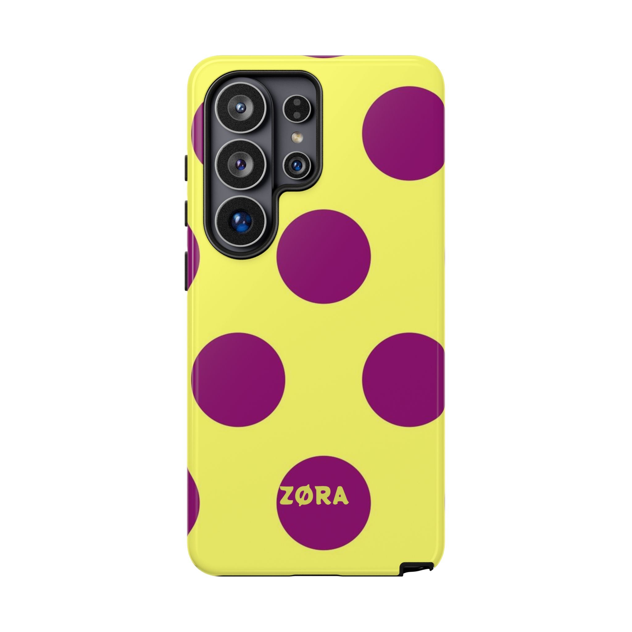 Yellow & Purple Polka Dot