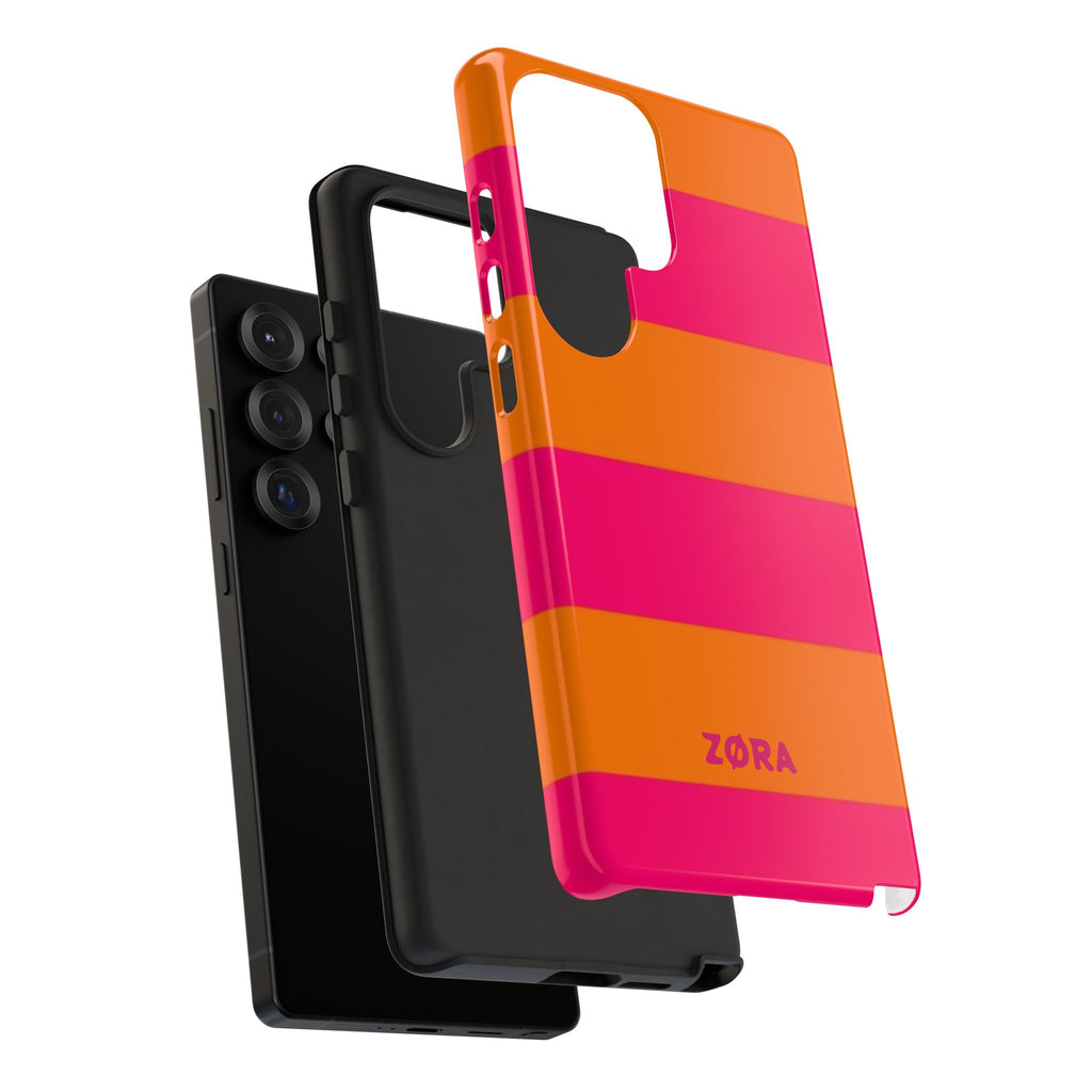 Bold Pink & Orange Striped
