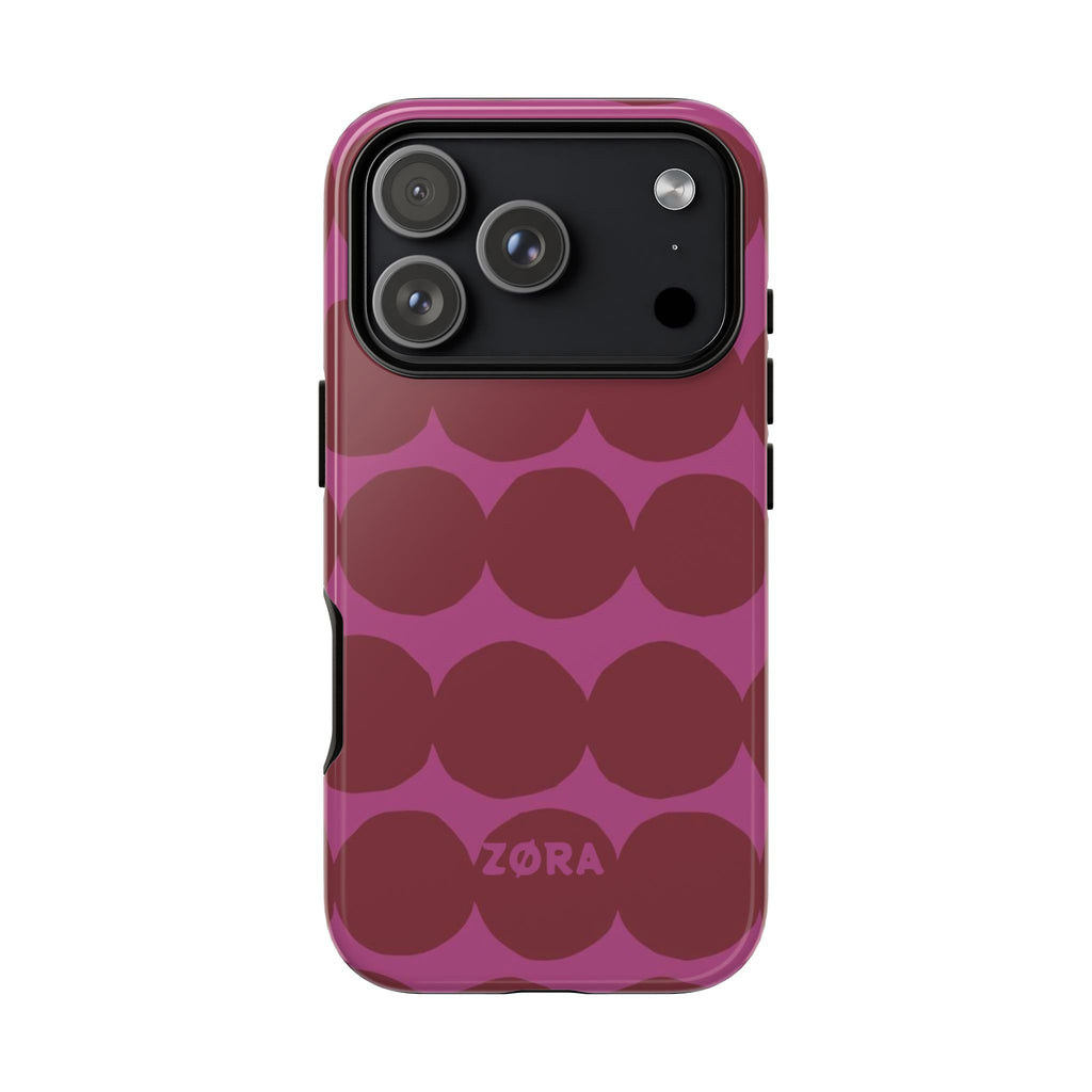 Pink & Burgundy Retro Dot