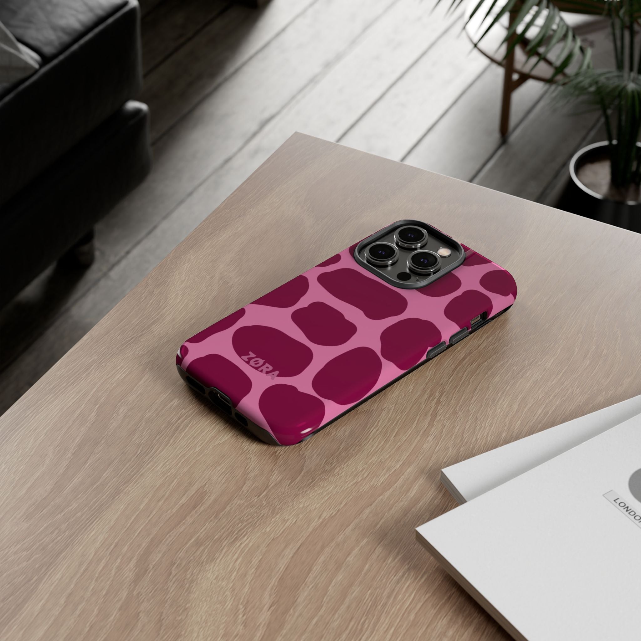 Pink & Burgundy Abstract