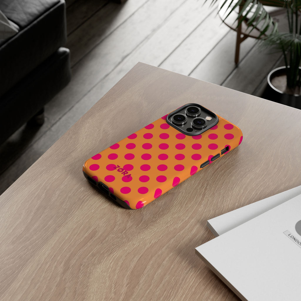 Orange Pop Dots