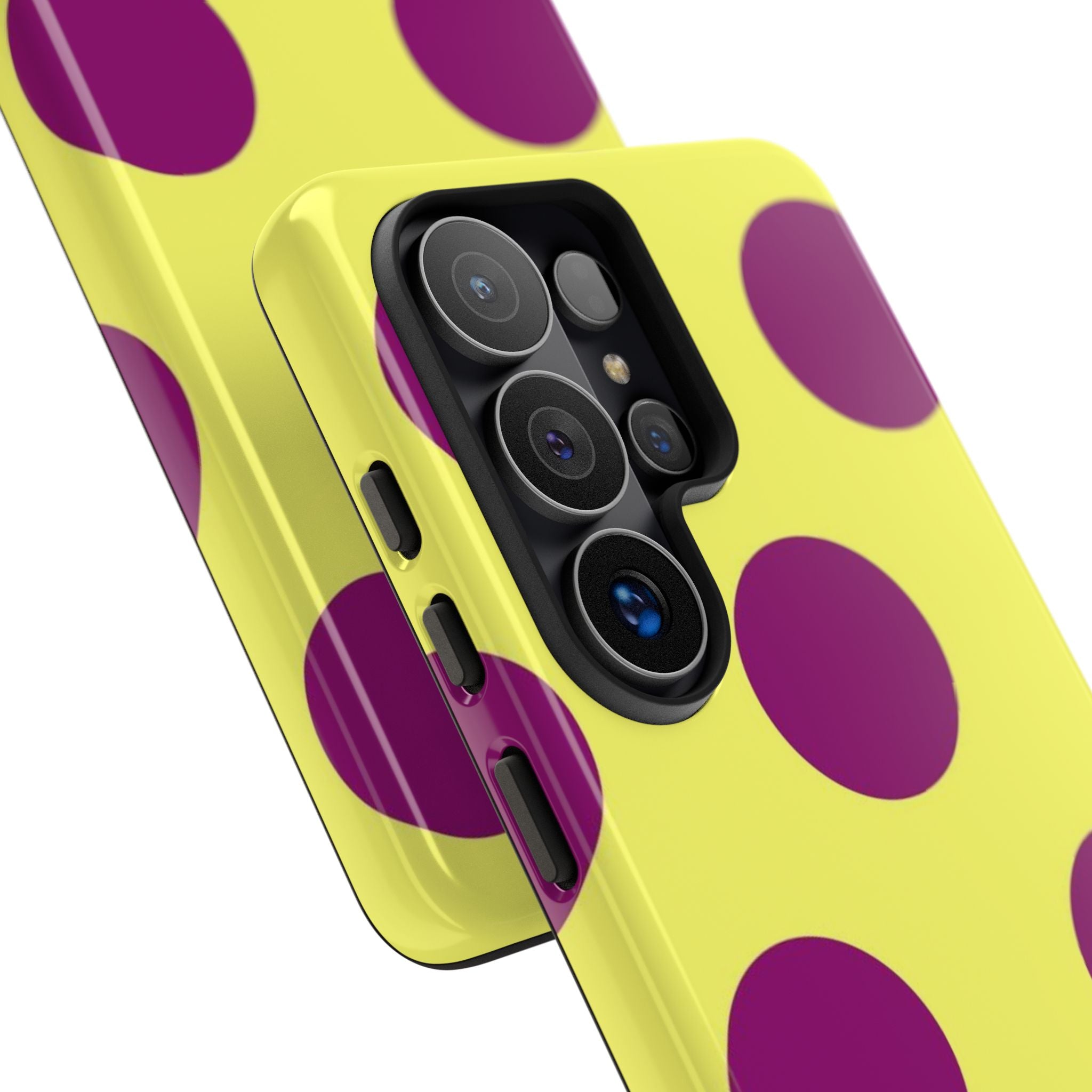 Yellow & Purple Polka Dot