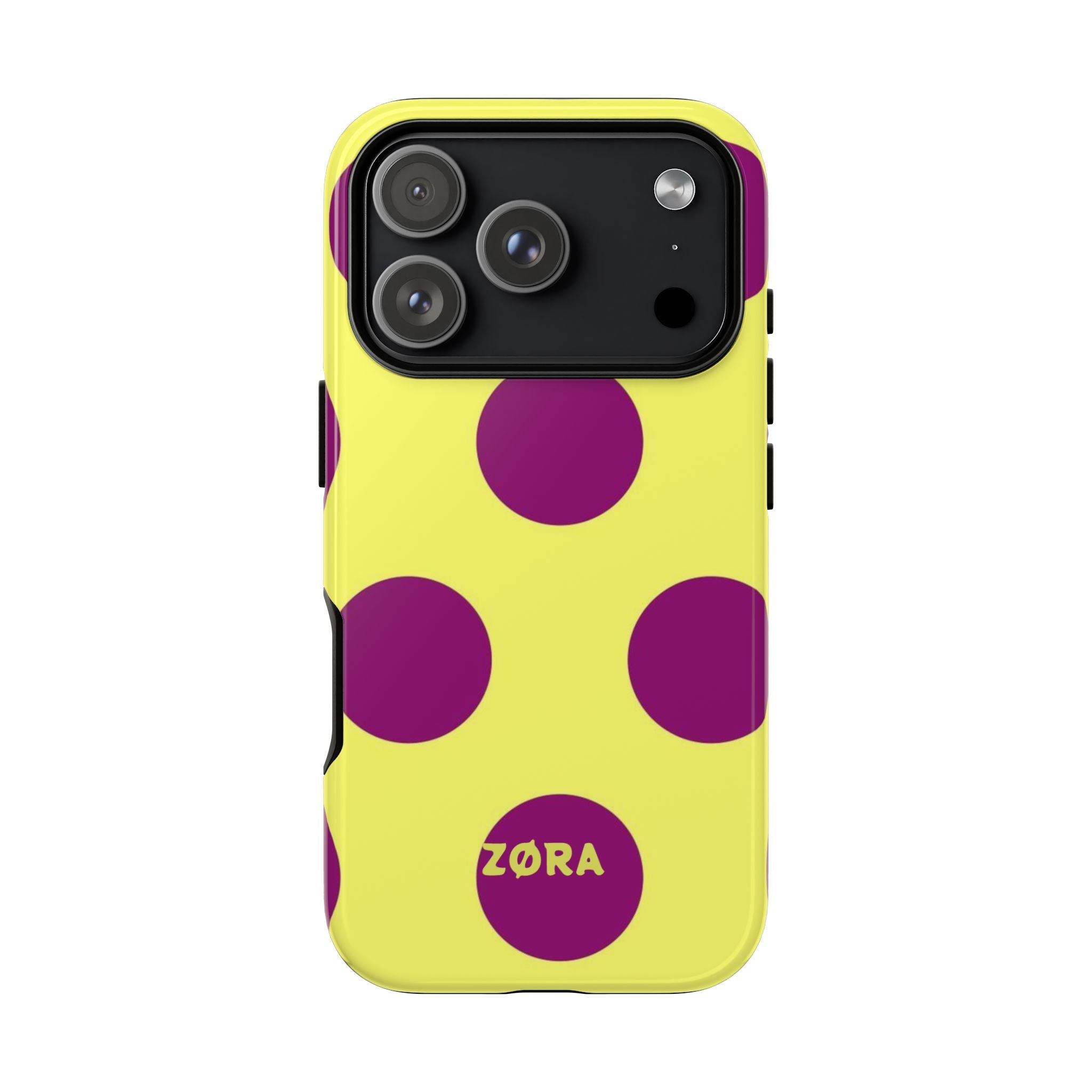 Yellow & Purple Polka Dot