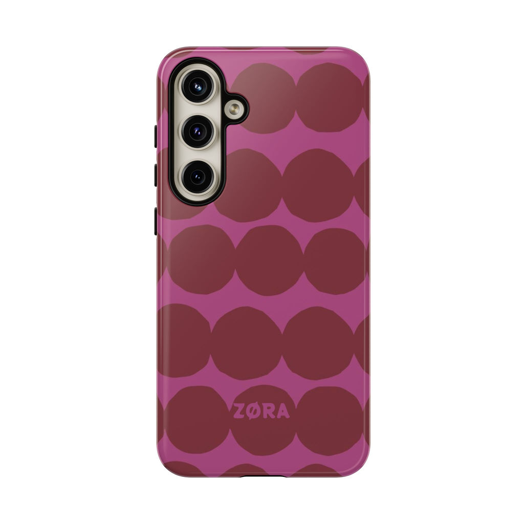 Pink & Burgundy Retro Dot