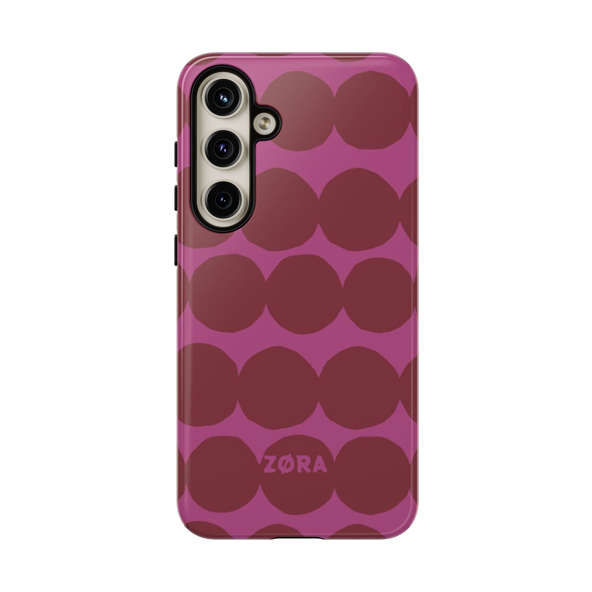 Pink & Burgundy Retro Dot