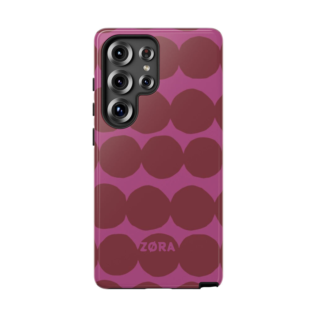 Pink & Burgundy Retro Dot