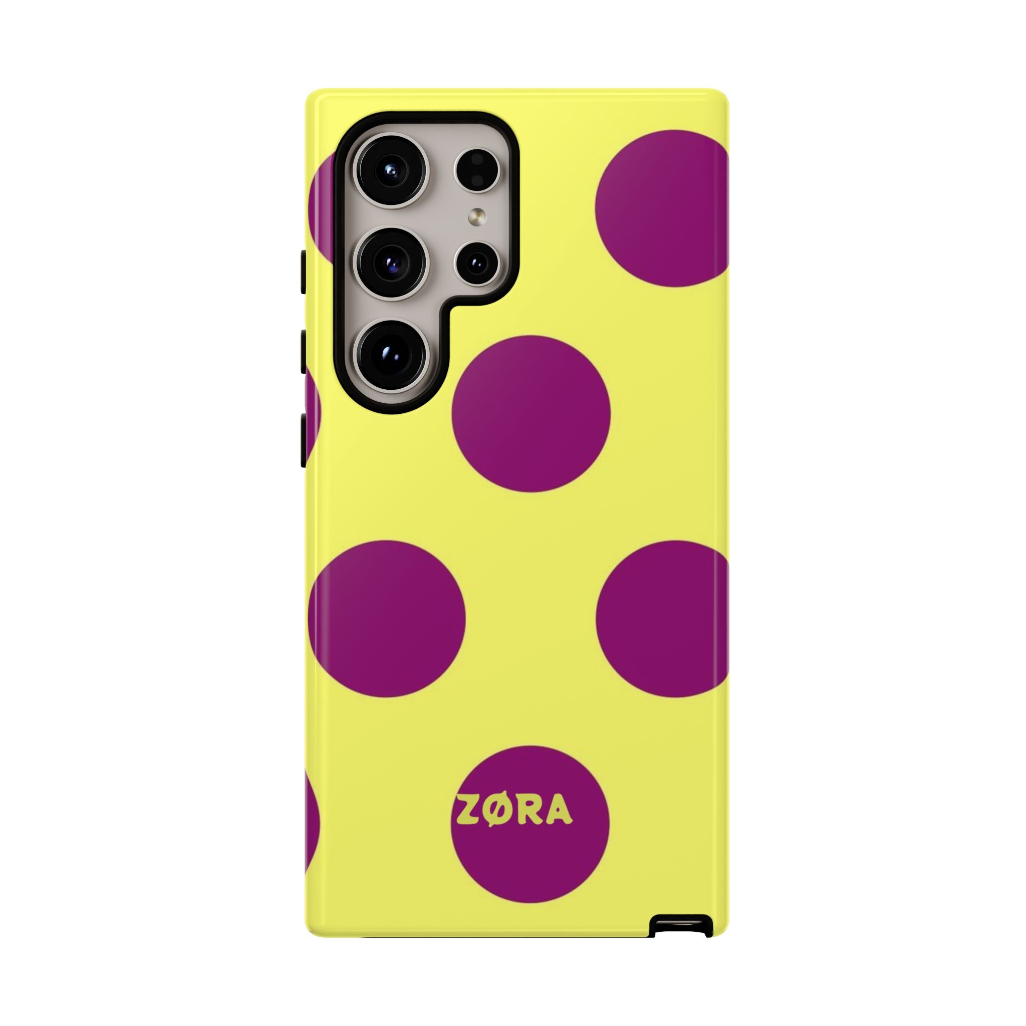 Yellow & Purple Polka Dot