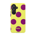 Yellow & Purple Polka Dot