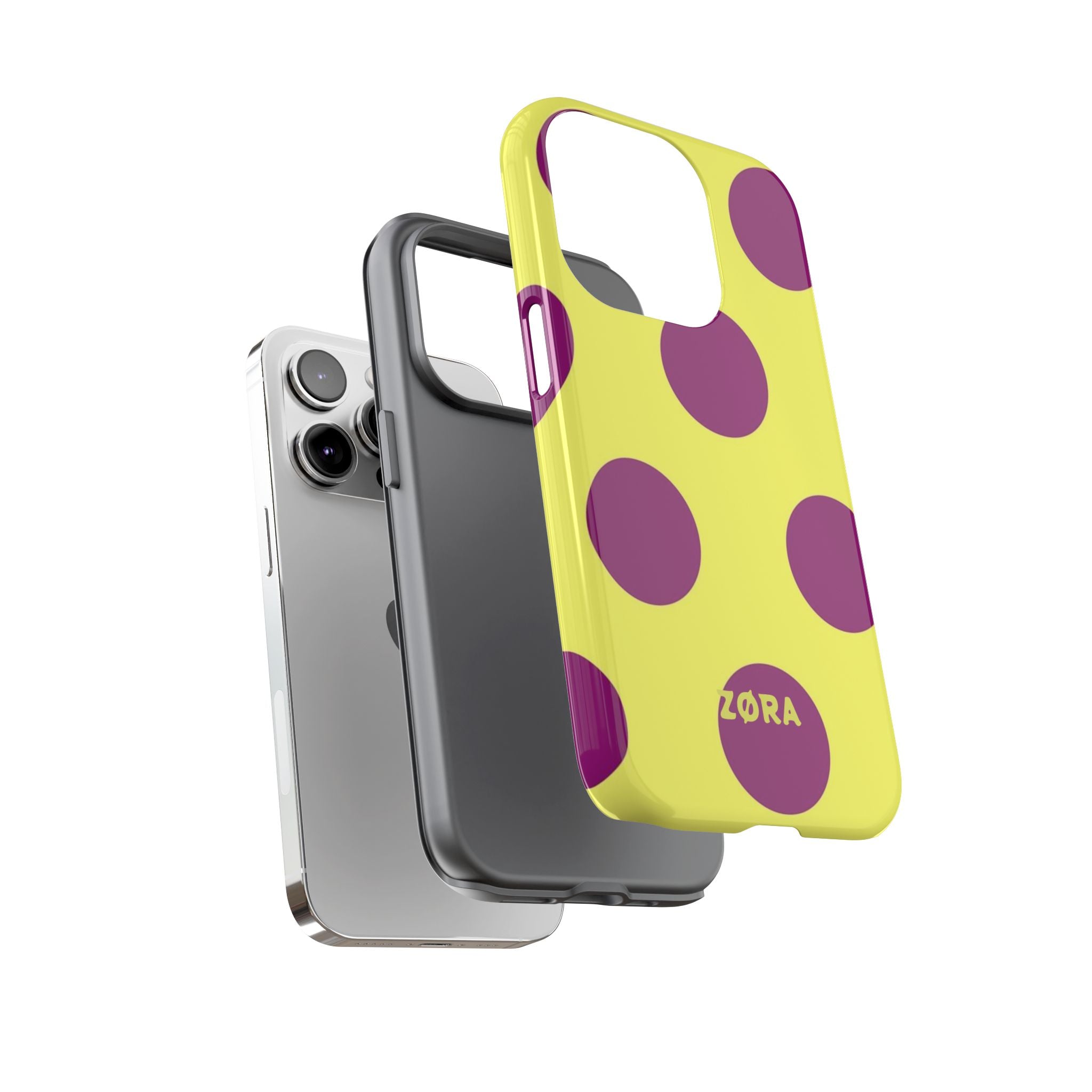 Yellow & Purple Polka Dot