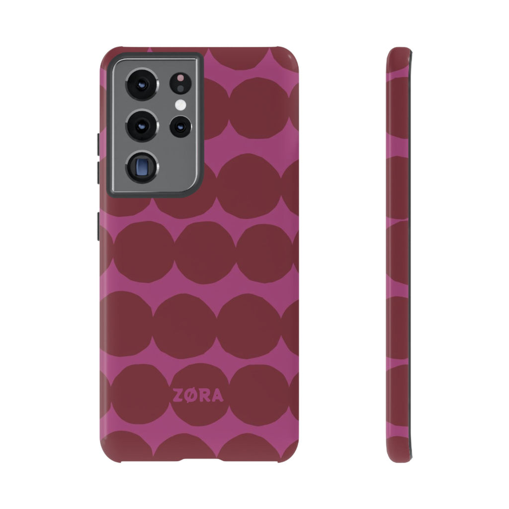 Pink & Burgundy Retro Dot
