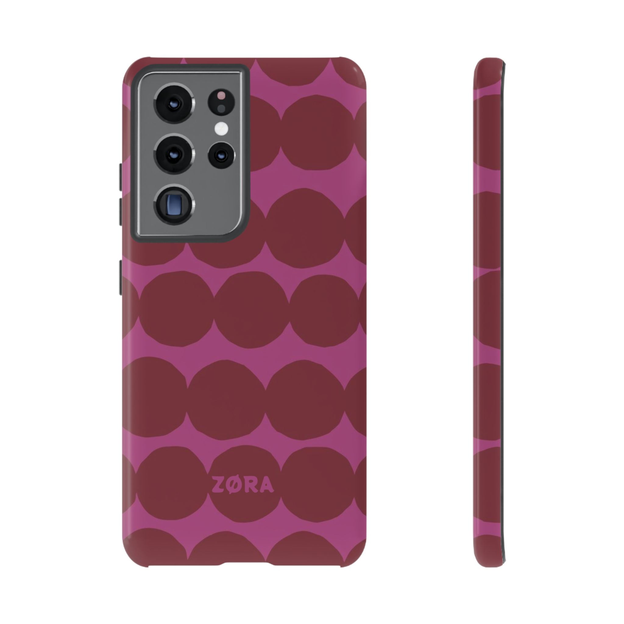 Pink & Burgundy Retro Dot