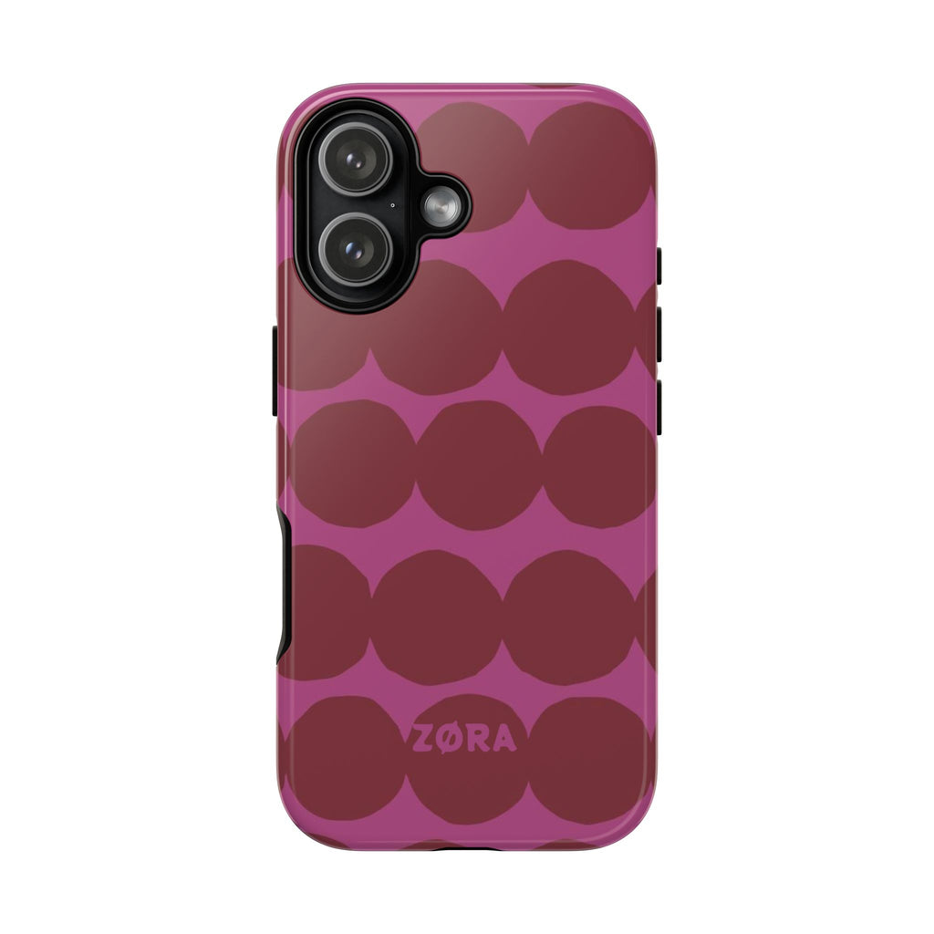 Pink & Burgundy Retro Dot