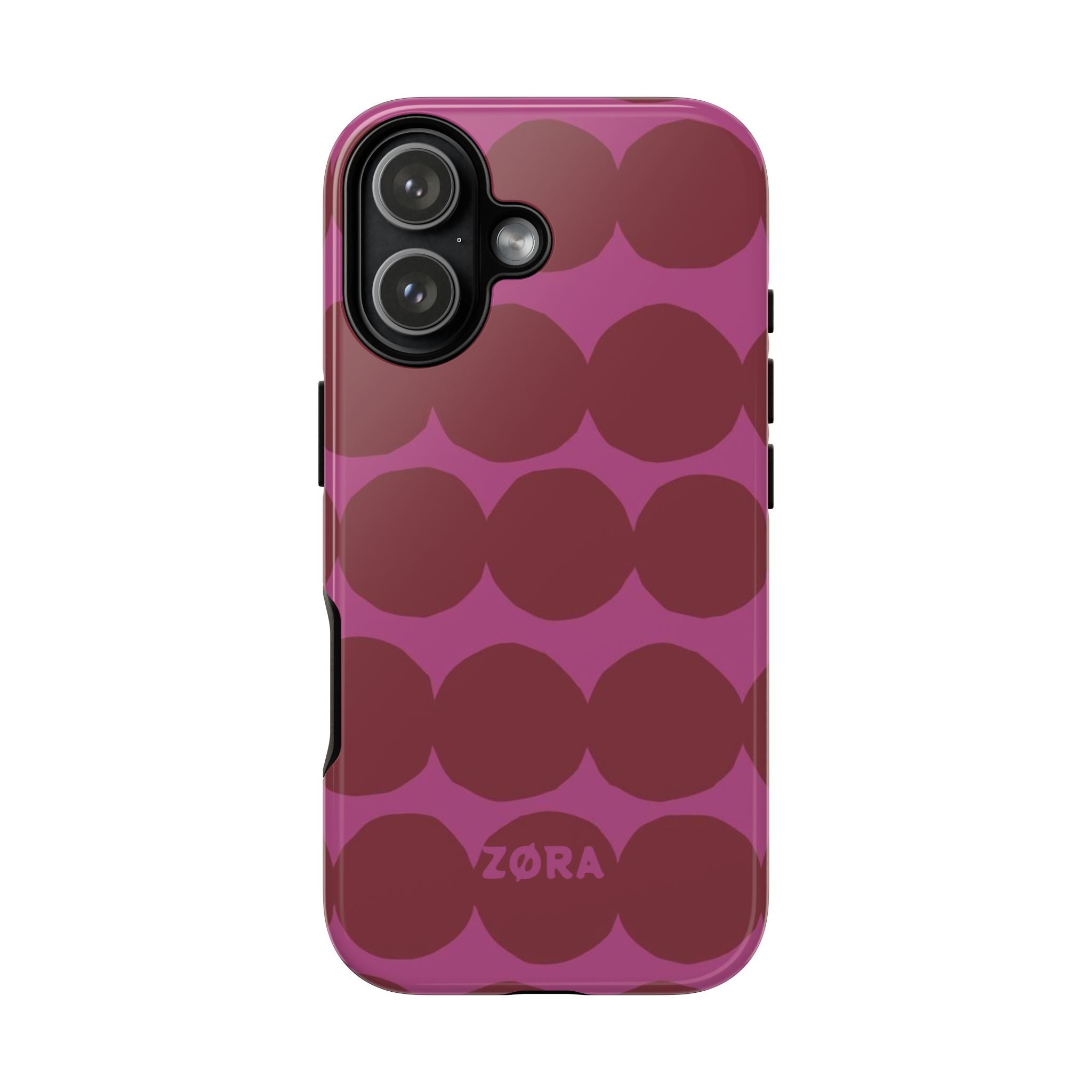 Pink & Burgundy Retro Dot