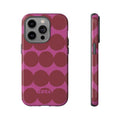 Pink & Burgundy Retro Dot