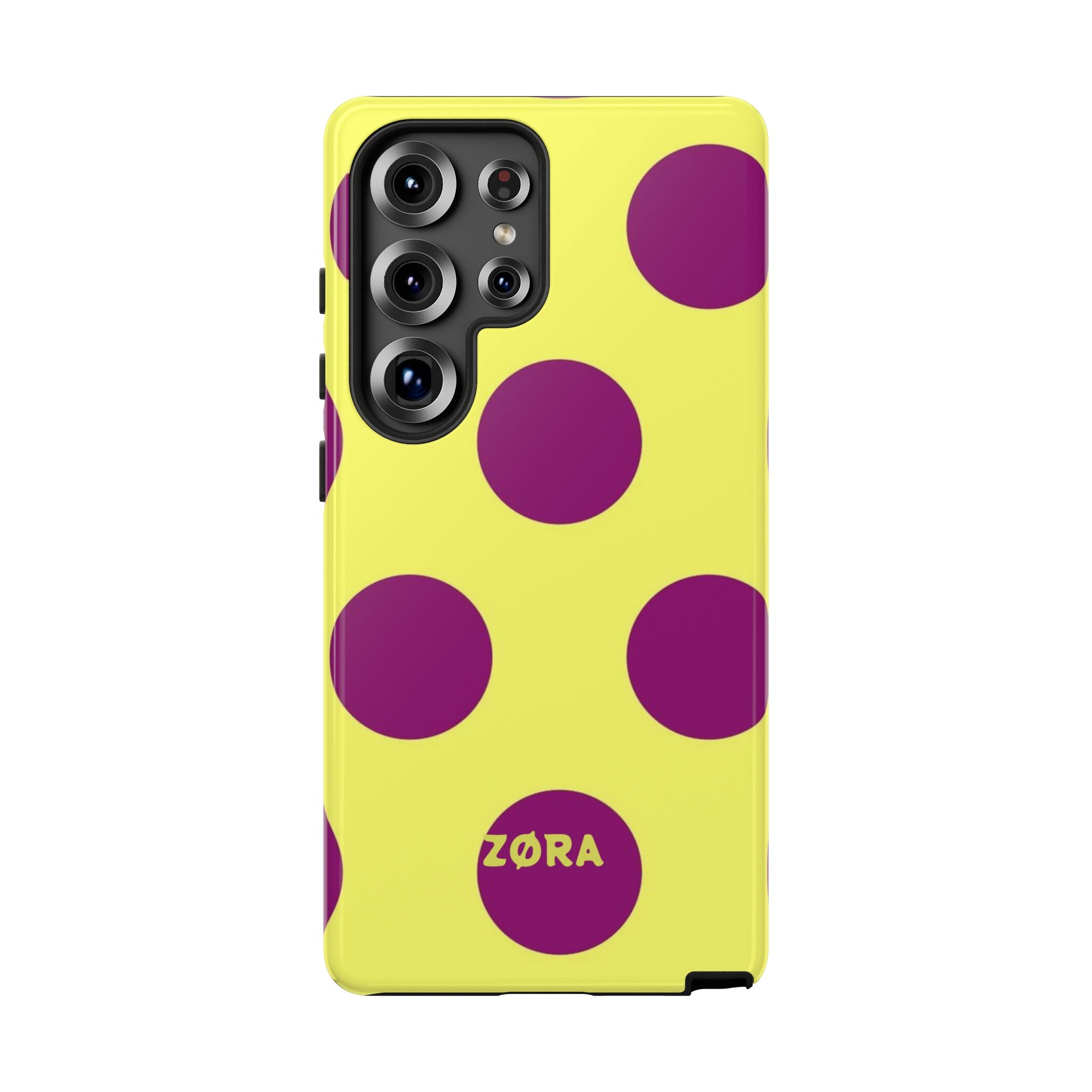 Yellow & Purple Polka Dot