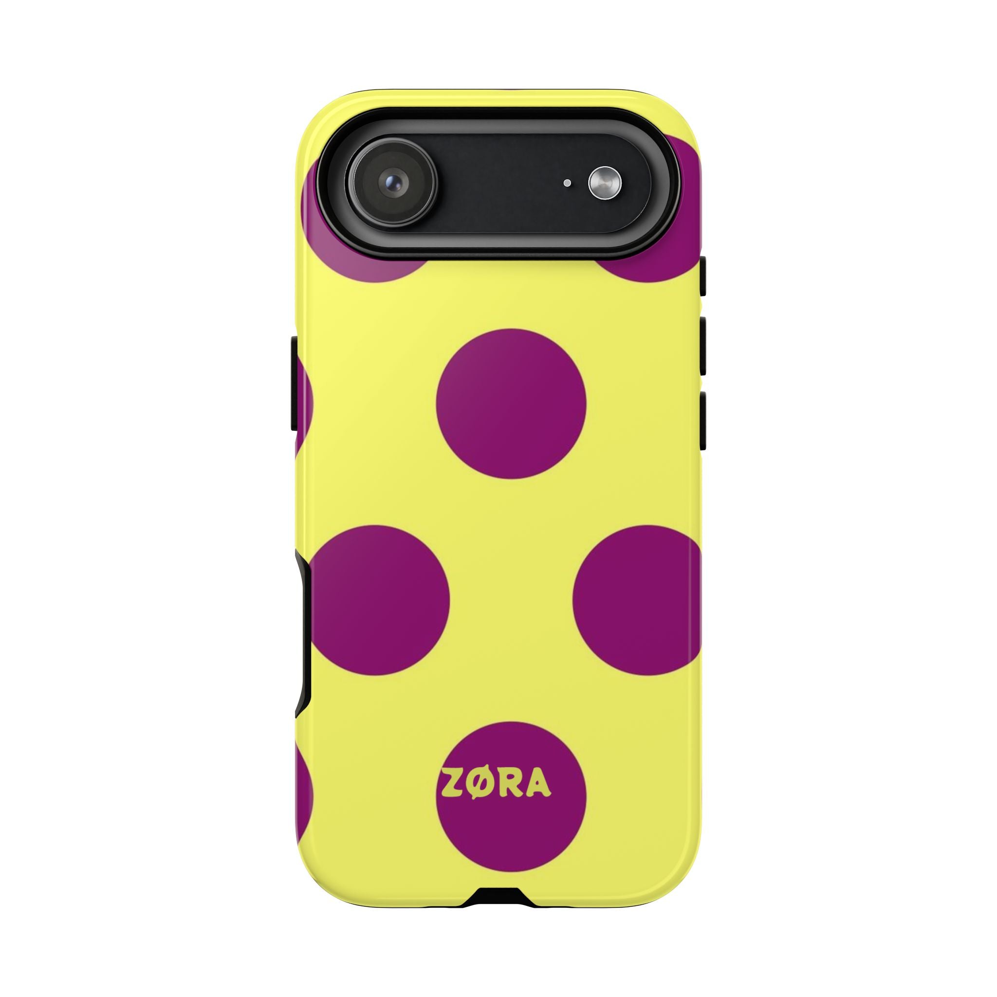 Yellow & Purple Polka Dot