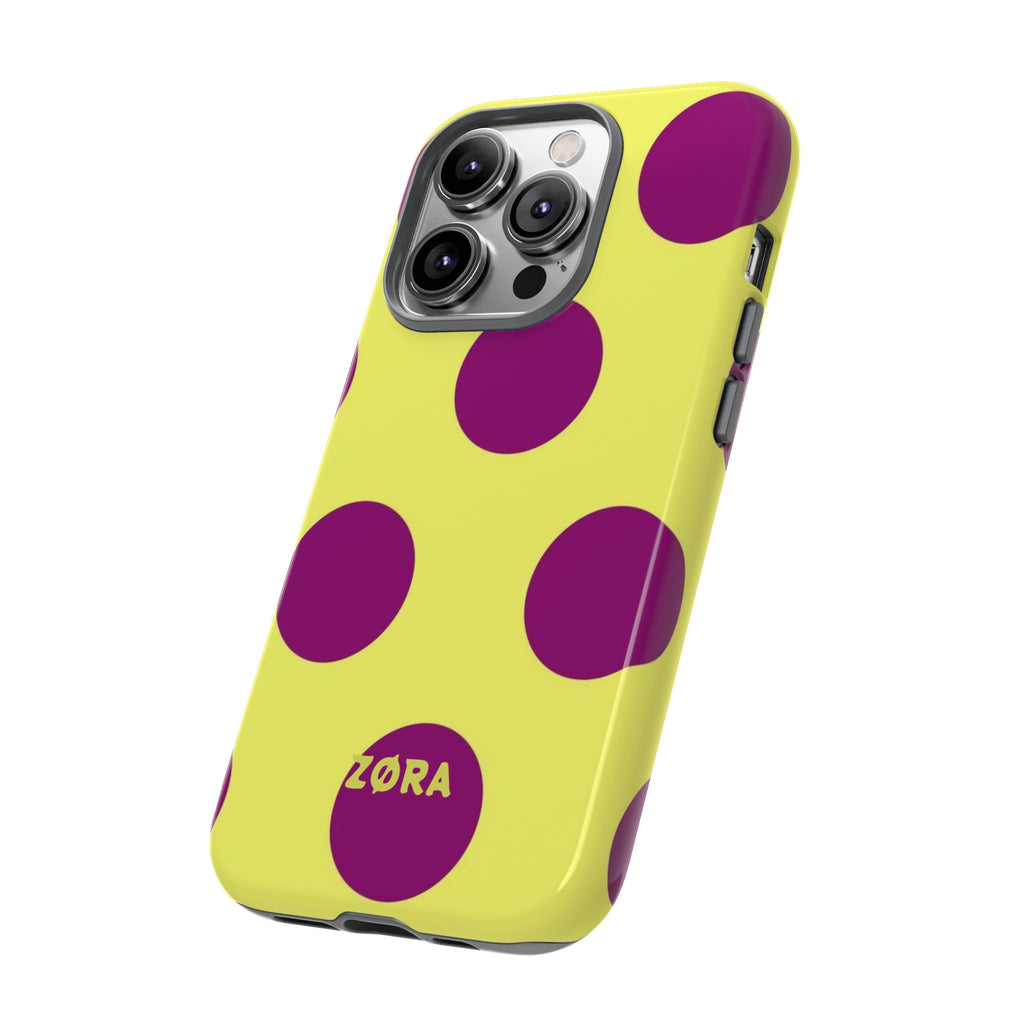Yellow & Purple Polka Dot