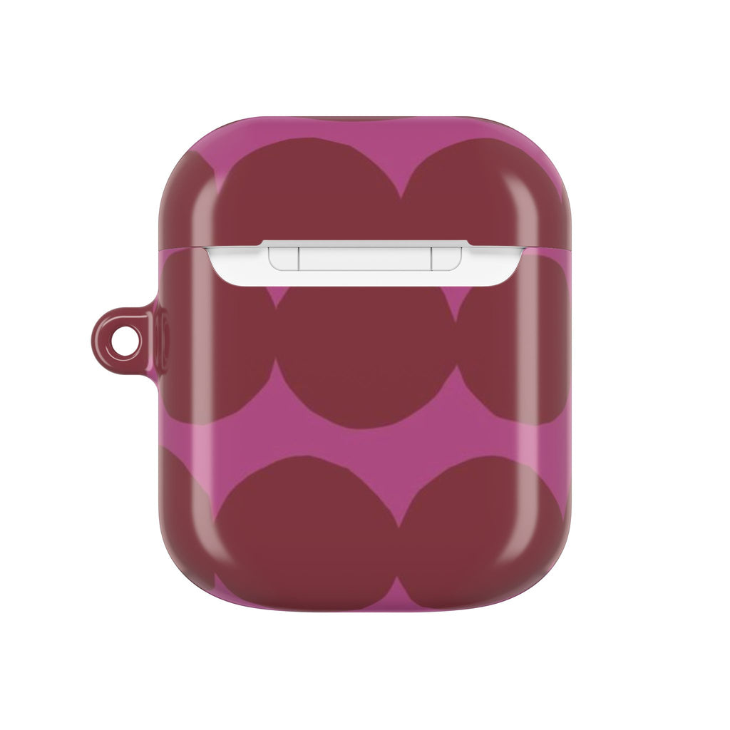 Pink & Burgundy Retro Dot