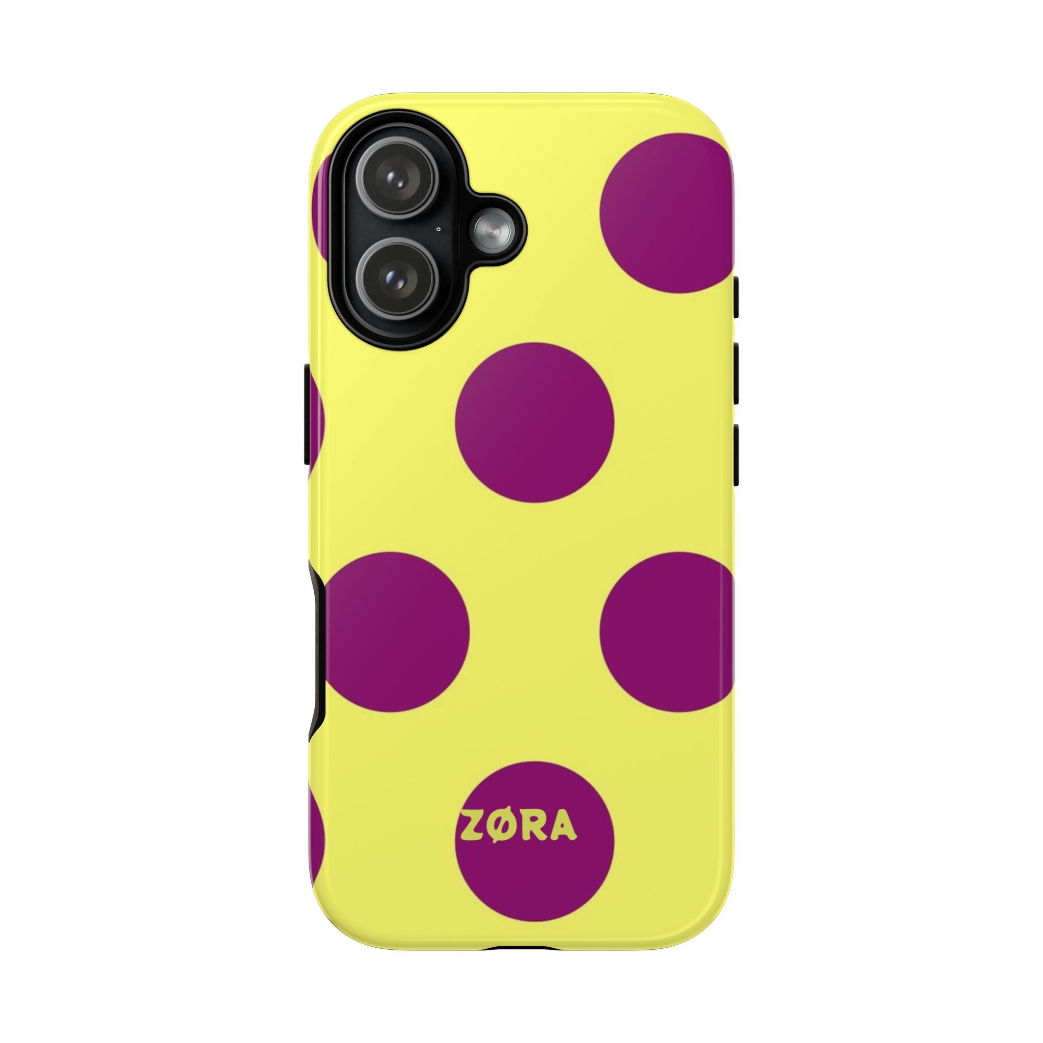 Yellow & Purple Polka Dot