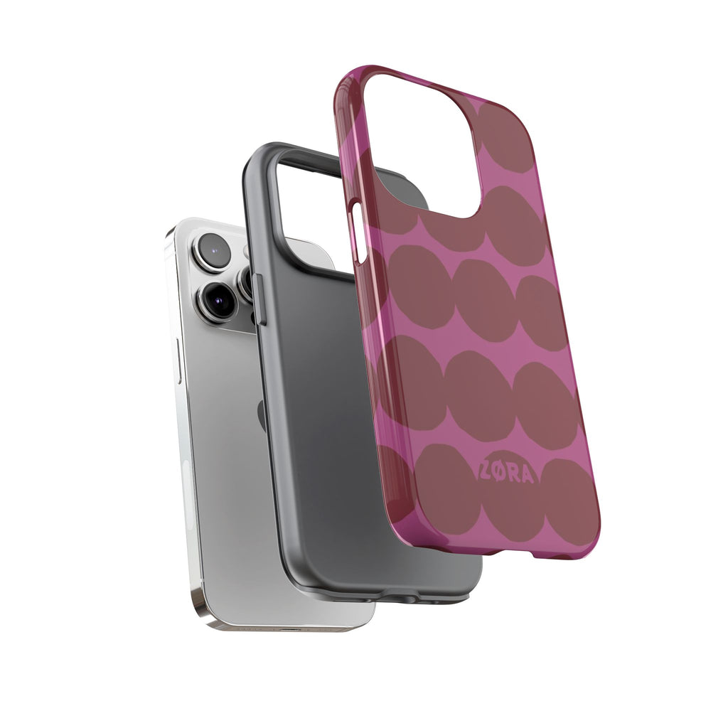 Pink & Burgundy Retro Dot